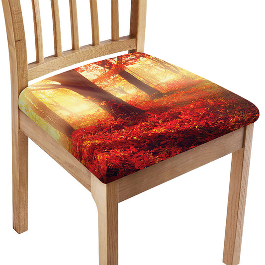 Sunshine Autumn Tree Print Chair Cushion Cover