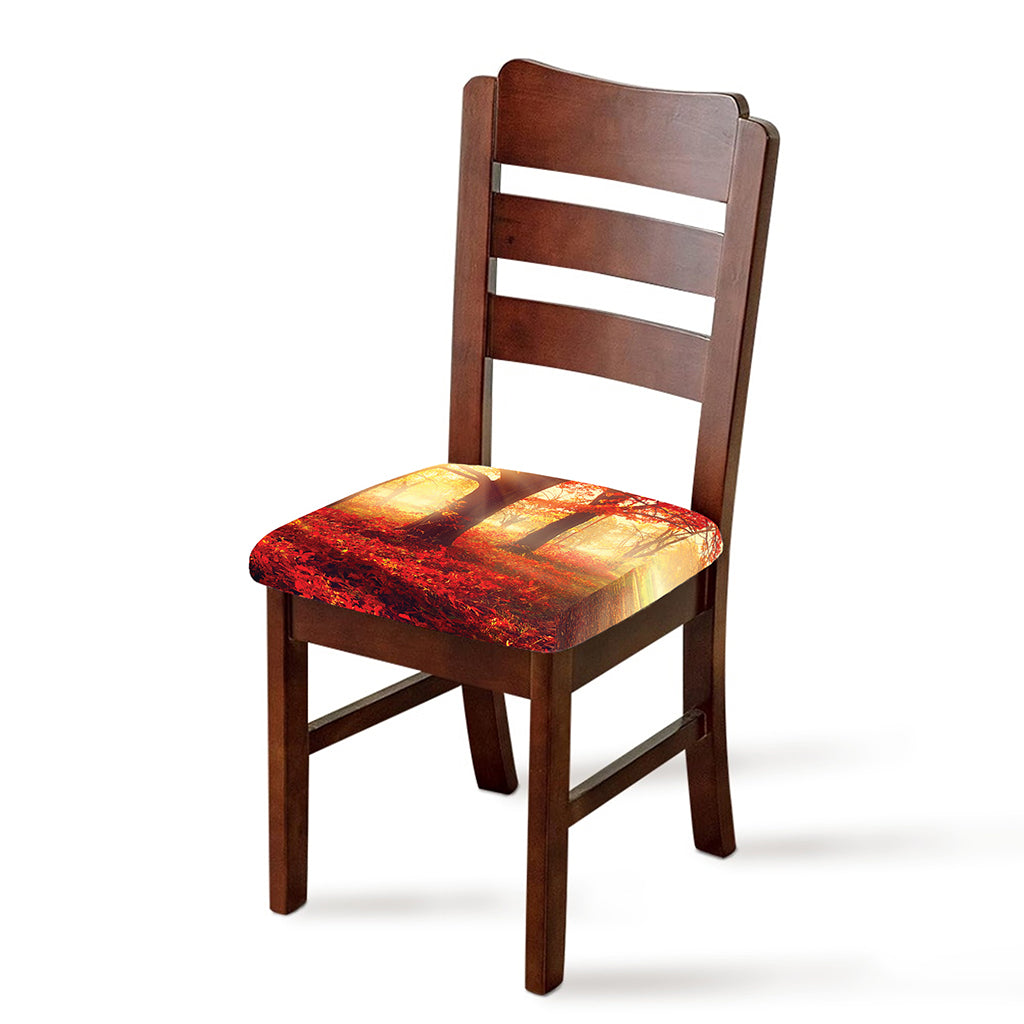 Sunshine Autumn Tree Print Chair Cushion Cover