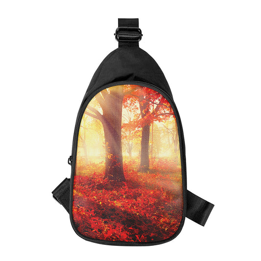 Sunshine Autumn Tree Print Chest Bag