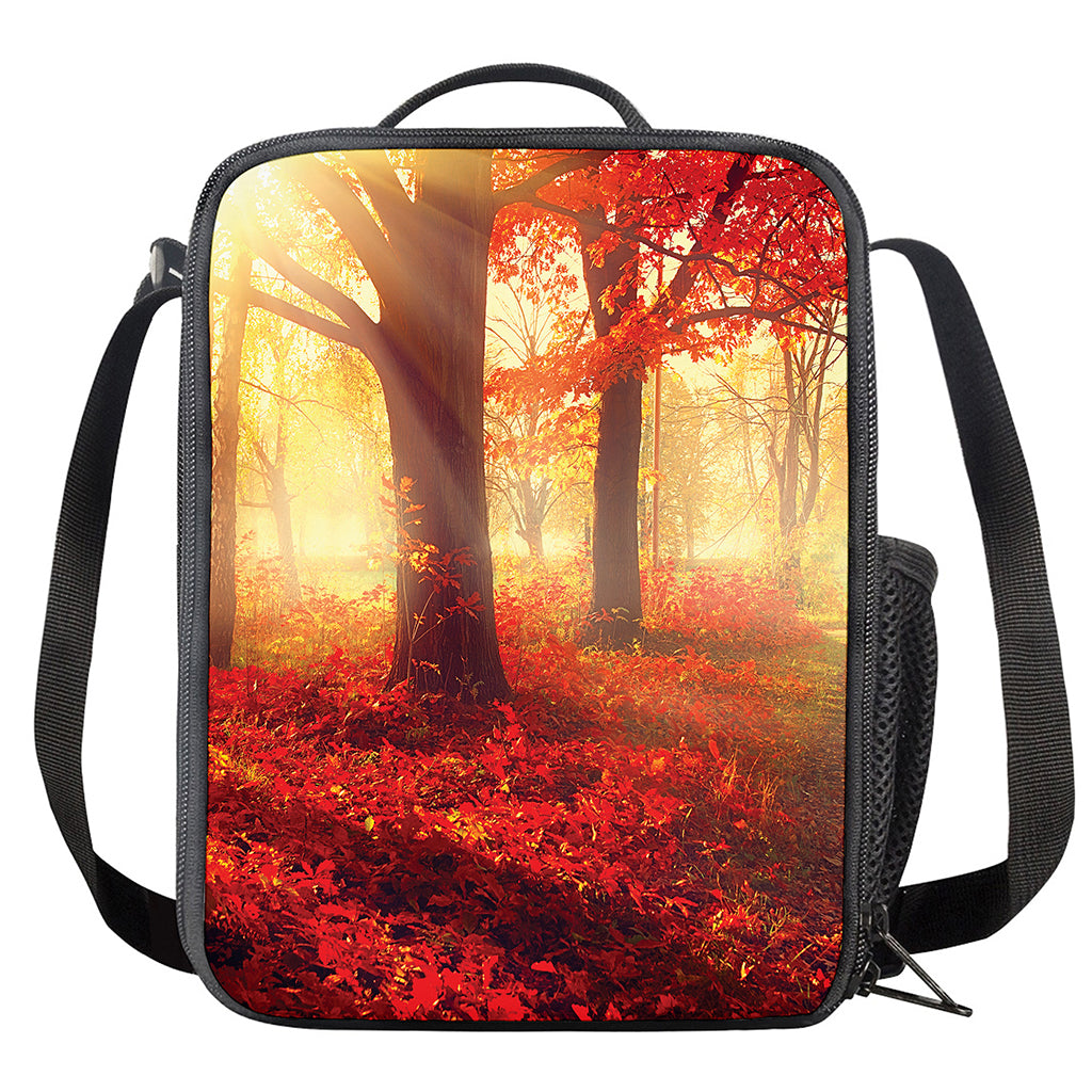 Sunshine Autumn Tree Print Crossbody Lunch Bag