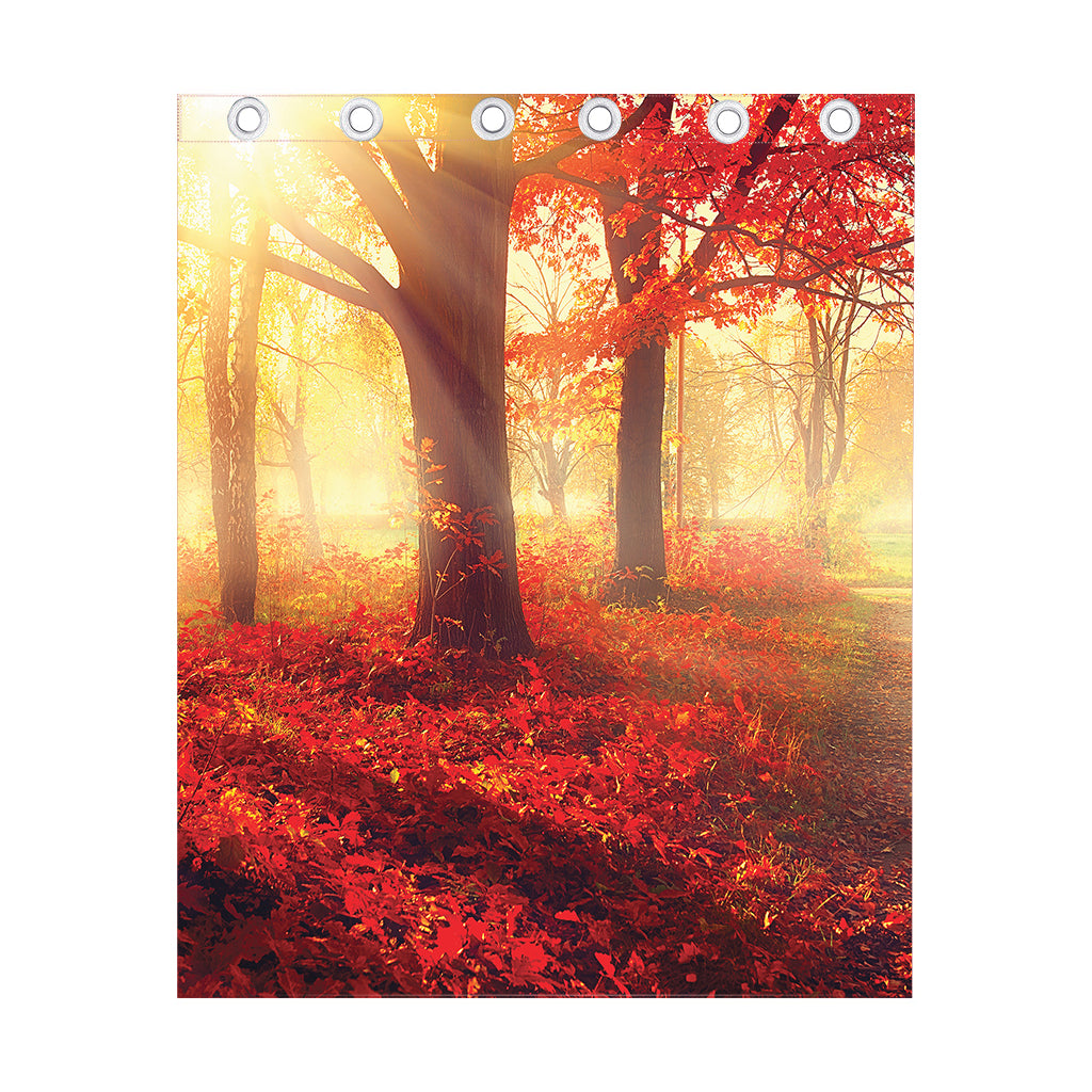 Sunshine Autumn Tree Print Curtain