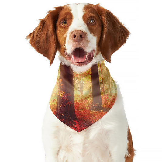 Sunshine Autumn Tree Print Dog Bandana