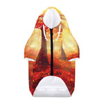 Sunshine Autumn Tree Print Dog Zip Up Hoodie
