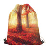 Sunshine Autumn Tree Print Drawstring Bag