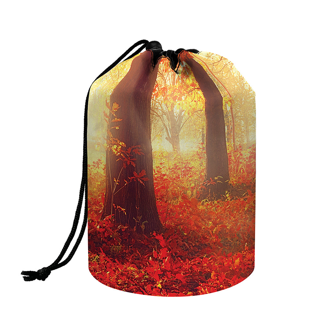 Sunshine Autumn Tree Print Drawstring Makeup Bag