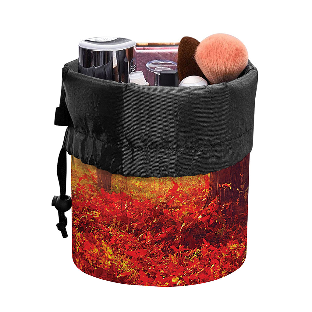 Sunshine Autumn Tree Print Drawstring Makeup Bag