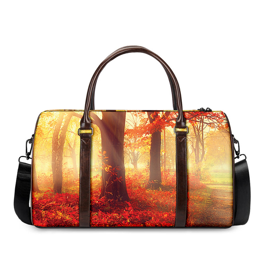 Sunshine Autumn Tree Print Duffle Bag