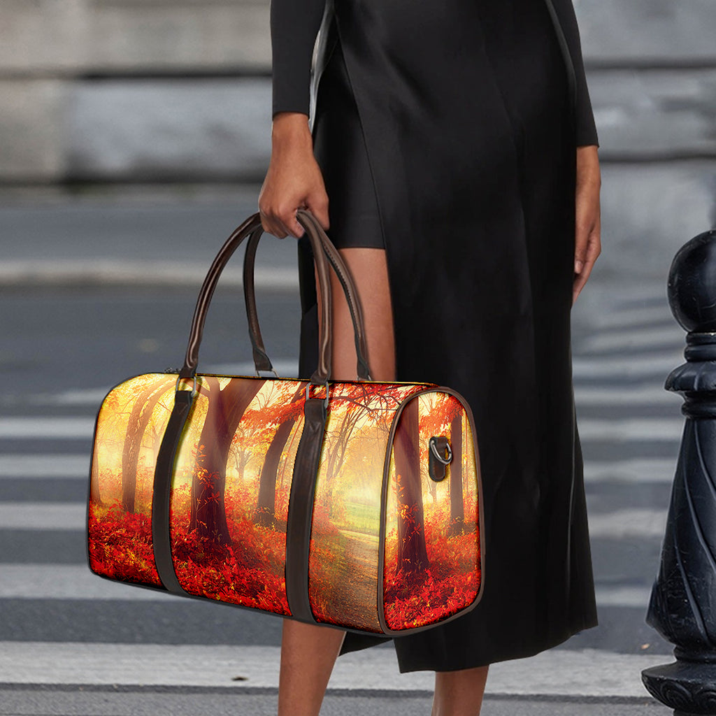 Sunshine Autumn Tree Print Duffle Bag