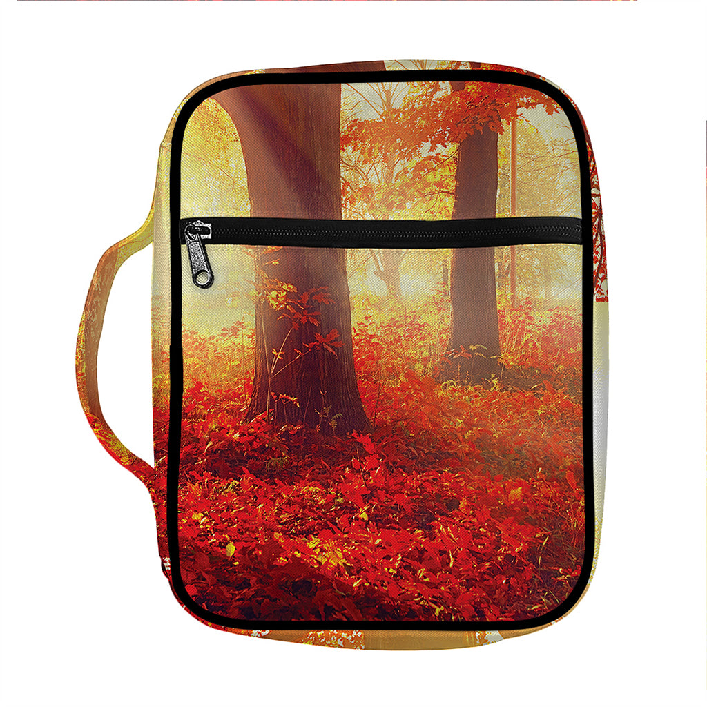Sunshine Autumn Tree Print Front Pocket Bible Bag