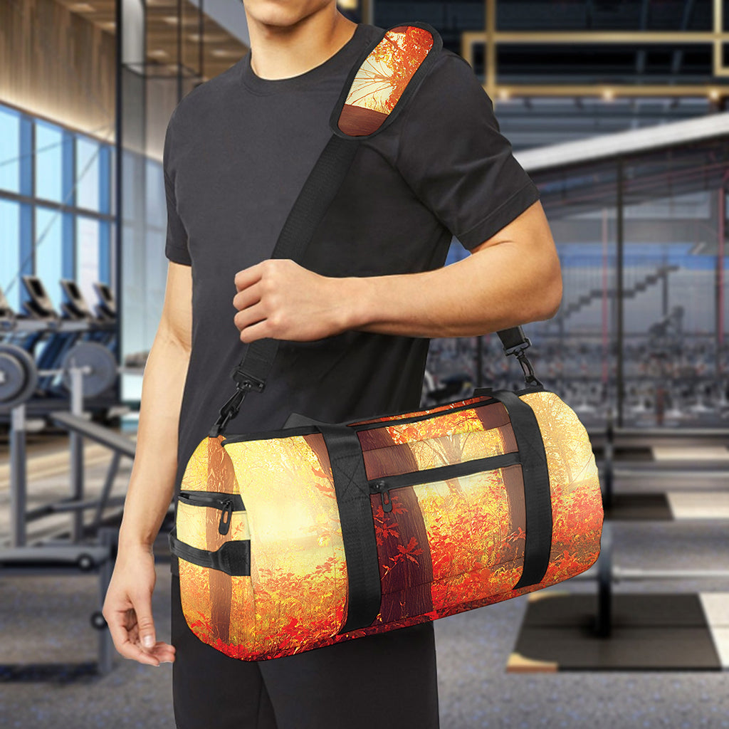 Sunshine Autumn Tree Print Gym Bag