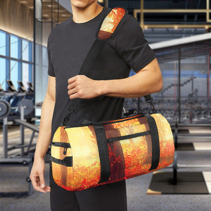 Sunshine Autumn Tree Print Gym Bag