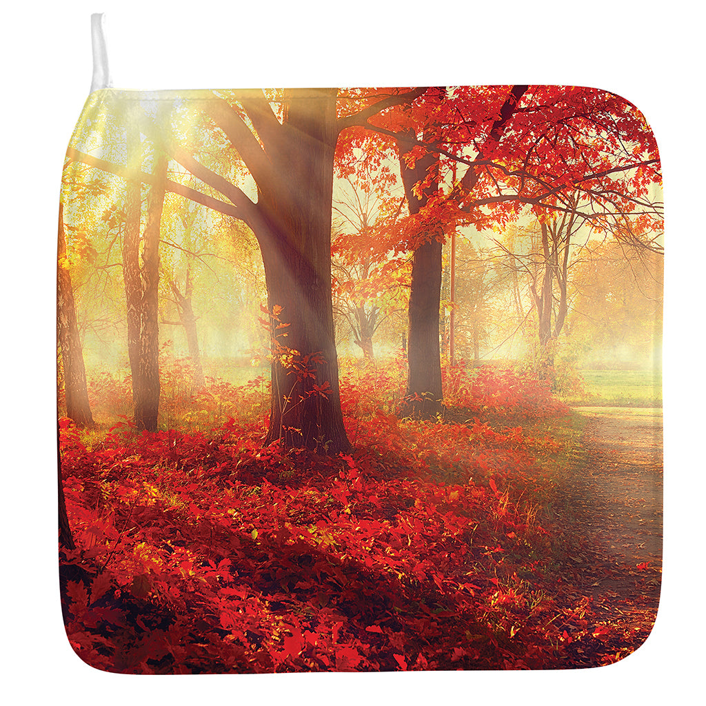 Sunshine Autumn Tree Print Hand Towel