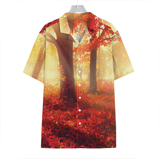 Sunshine Autumn Tree Print Hawaiian Shirt