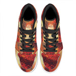 Sunshine Autumn Tree Print High Top Leather Sneakers