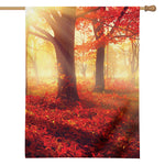 Sunshine Autumn Tree Print House Flag