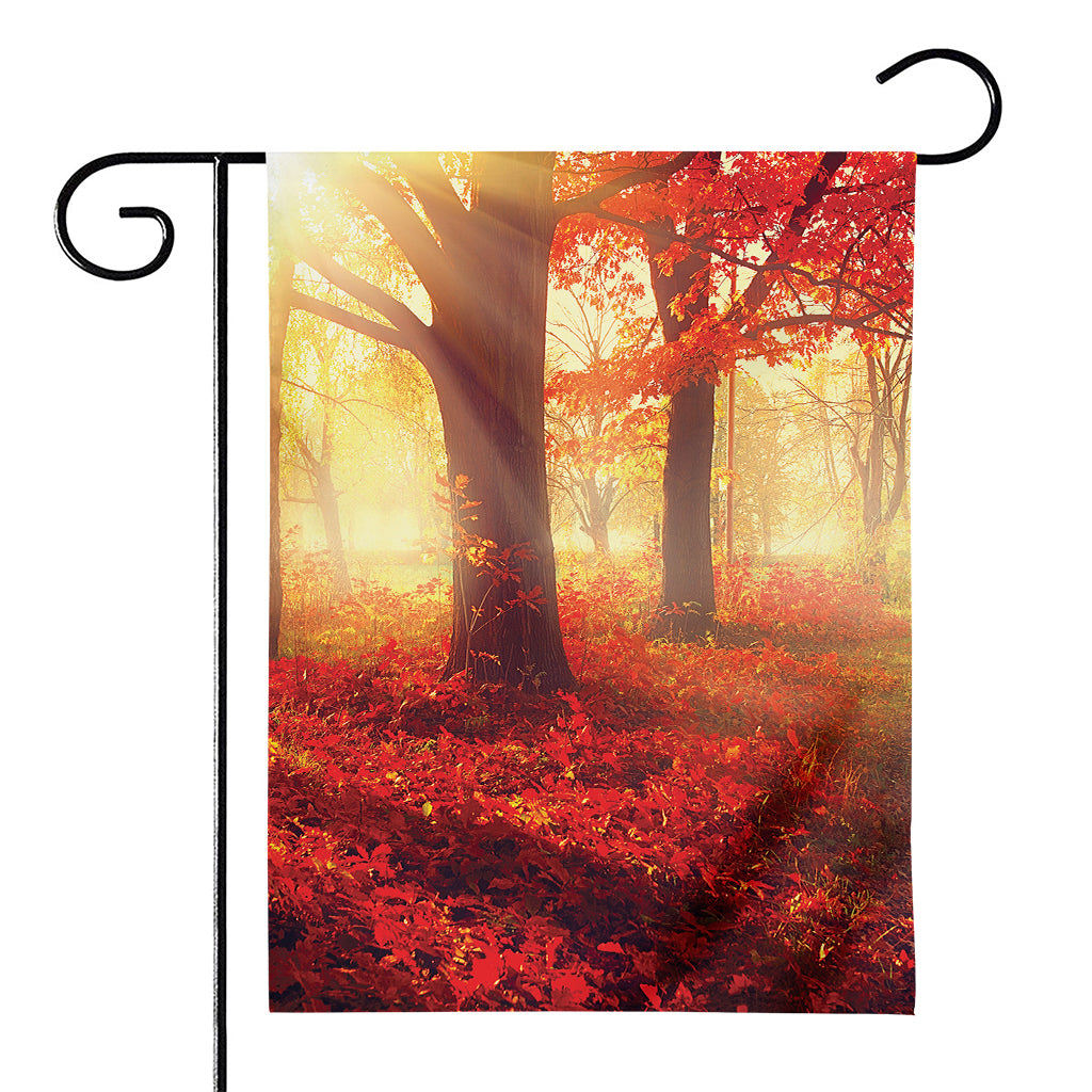 Sunshine Autumn Tree Print House Flag