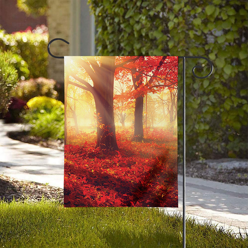 Sunshine Autumn Tree Print House Flag