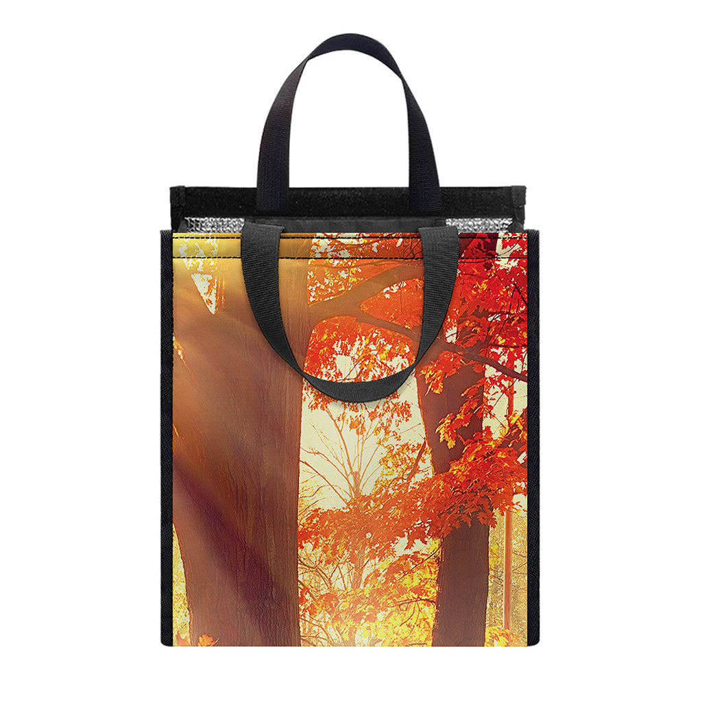 Sunshine Autumn Tree Print Insulated Lunch Tote