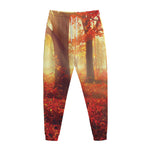 Sunshine Autumn Tree Print Jogger Pants