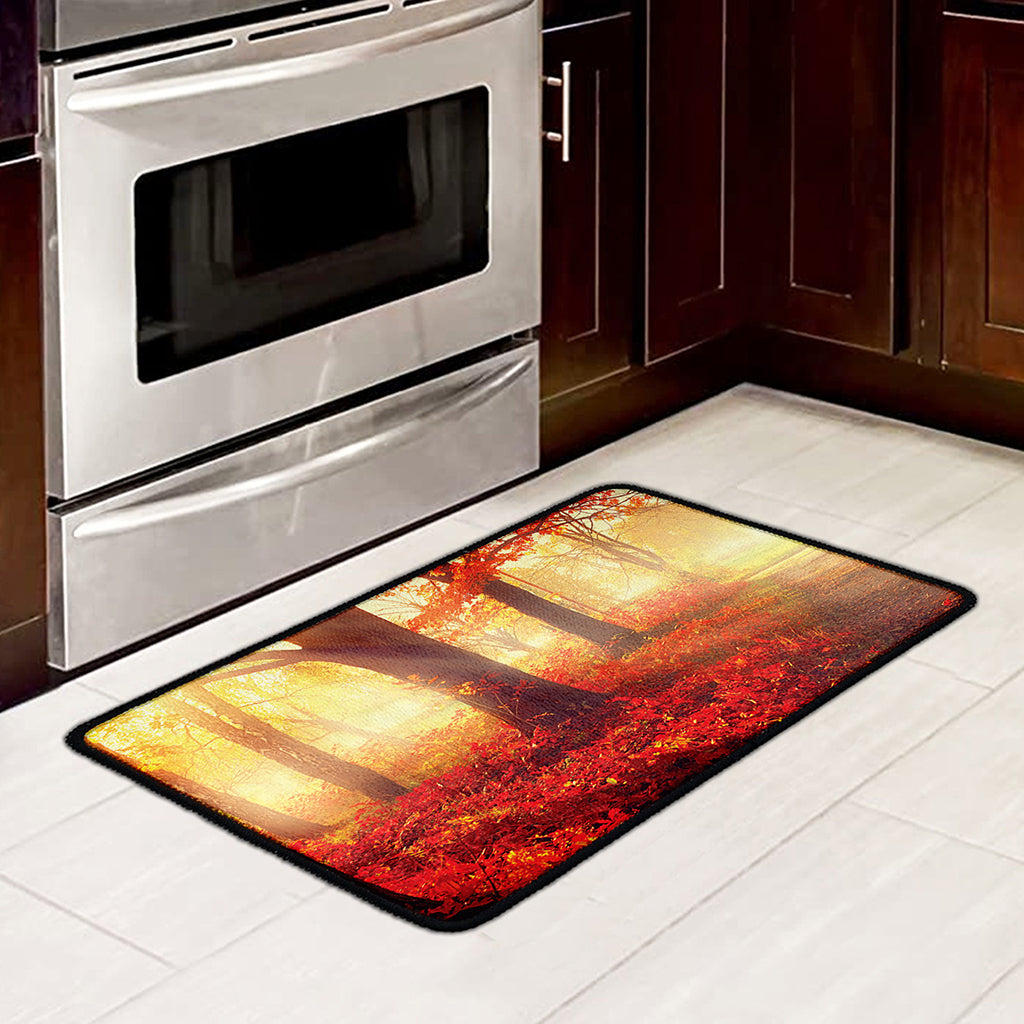 Sunshine Autumn Tree Print Kitchen Mat