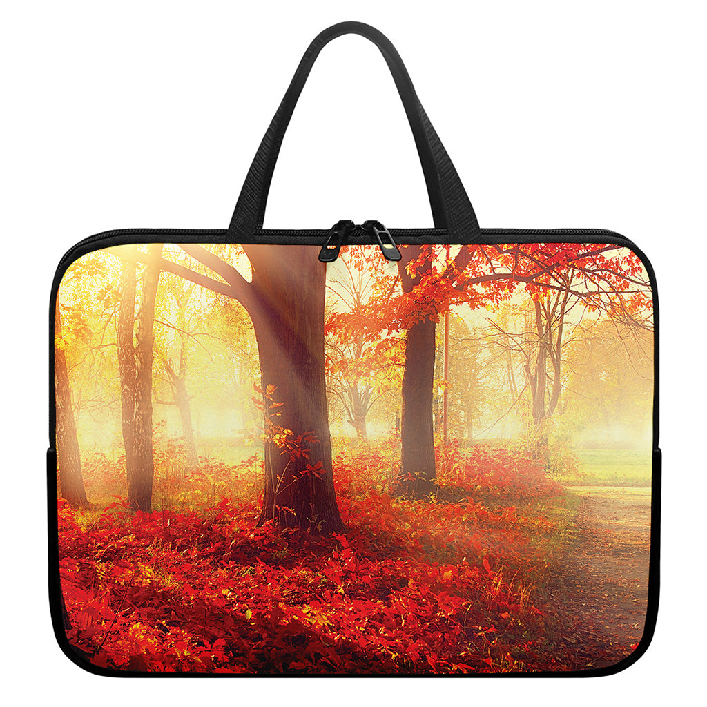 Sunshine Autumn Tree Print Laptop Sleeve With Handle