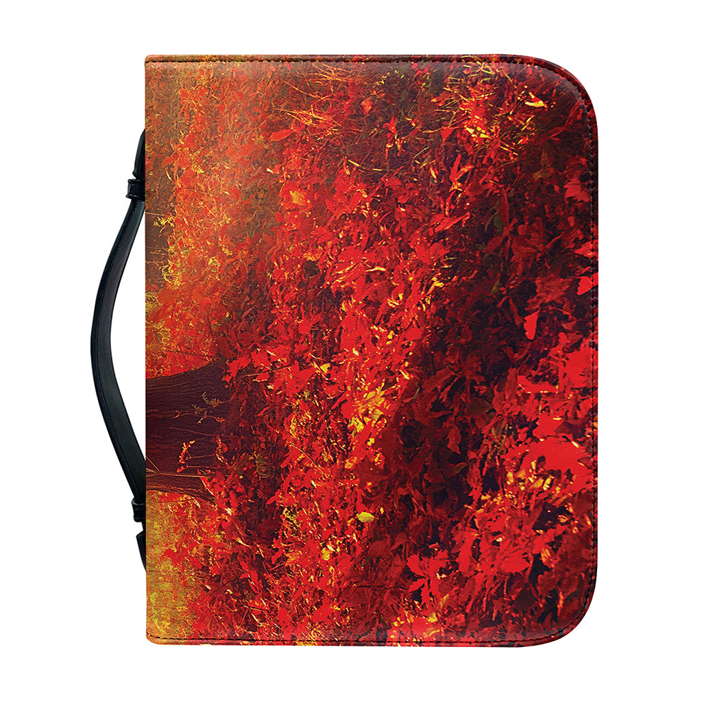 Sunshine Autumn Tree Print Leather Bible Cover