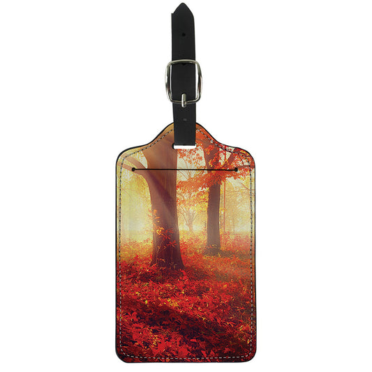 Sunshine Autumn Tree Print Luggage Tag