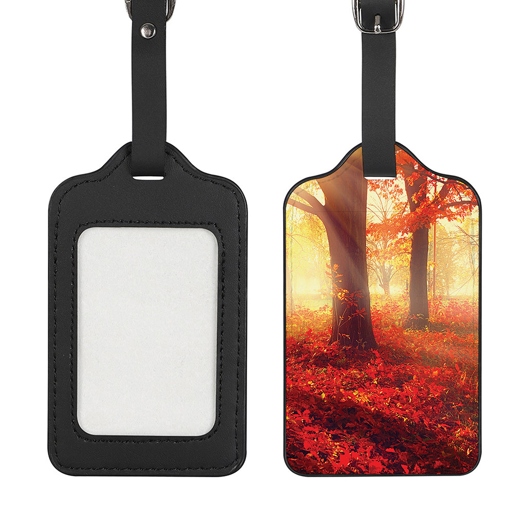 Sunshine Autumn Tree Print Luggage Tag