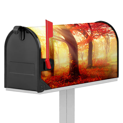 Sunshine Autumn Tree Print Mailbox Cover