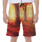 Sunshine Autumn Tree Print Men's Beach Shorts