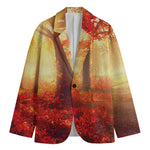 Sunshine Autumn Tree Print Men's Blazer