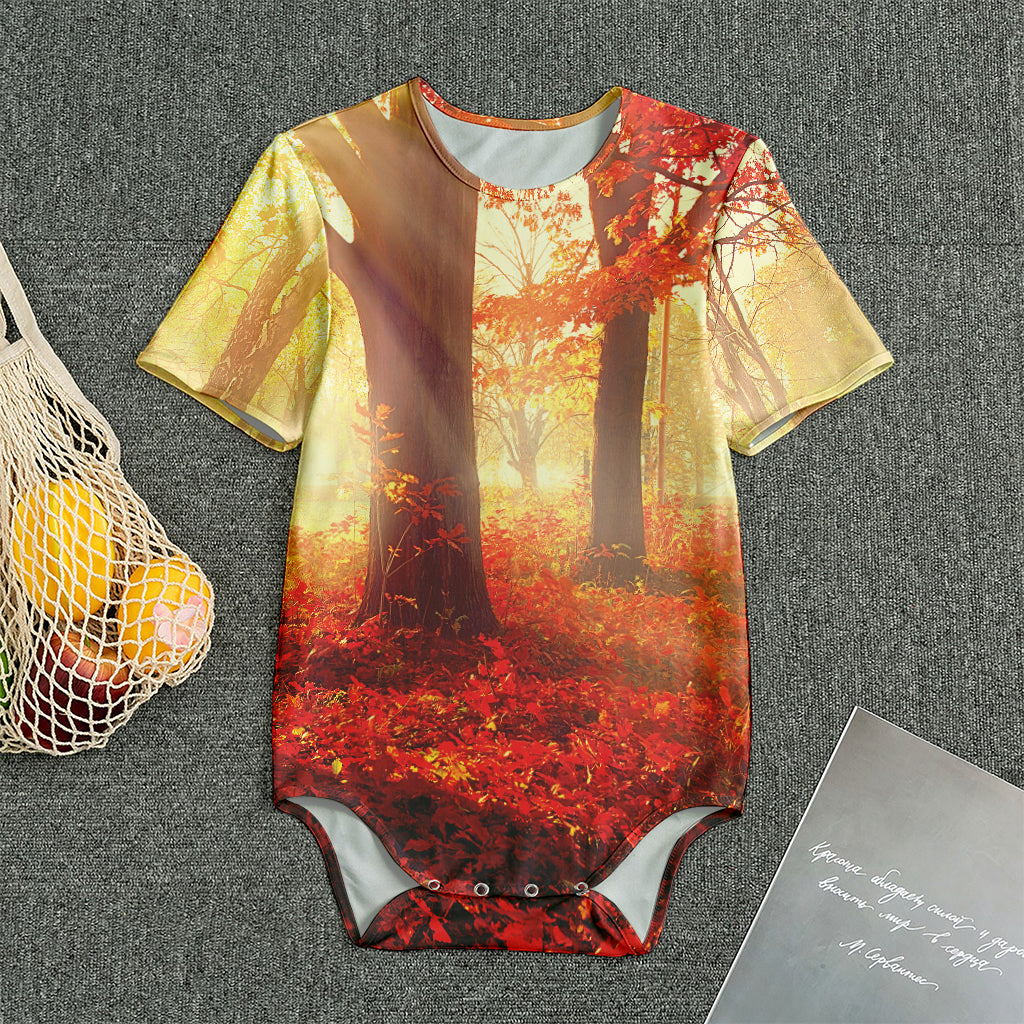 Sunshine Autumn Tree Print Men's Bodysuit