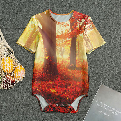 Sunshine Autumn Tree Print Men's Bodysuit