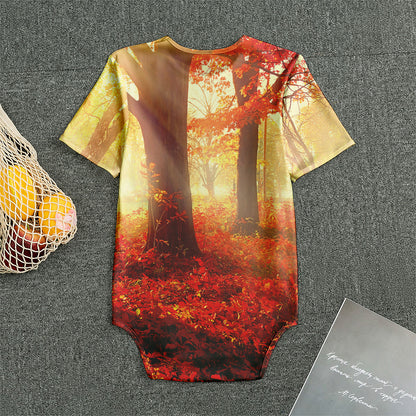 Sunshine Autumn Tree Print Men's Bodysuit