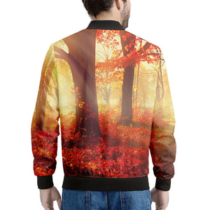 Sunshine Autumn Tree Print Men's Bomber Jacket