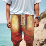 Sunshine Autumn Tree Print Men's Cargo Shorts