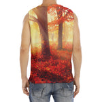 Sunshine Autumn Tree Print Men's Fitness Tank Top