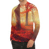 Sunshine Autumn Tree Print Men's Long Sleeve Rash Guard