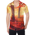 Sunshine Autumn Tree Print Men's Shirt