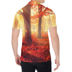 Sunshine Autumn Tree Print Men's Shirt