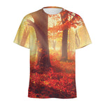 Sunshine Autumn Tree Print Men's Sports T-Shirt