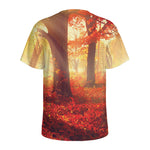 Sunshine Autumn Tree Print Men's Sports T-Shirt