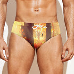Sunshine Autumn Tree Print Men's Swim Briefs