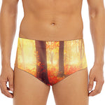 Sunshine Autumn Tree Print Men's Triangle Swim Briefs