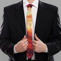 Sunshine Autumn Tree Print Necktie