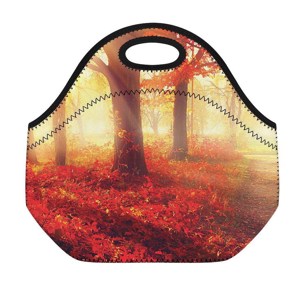 Sunshine Autumn Tree Print Neoprene Lunch Bag