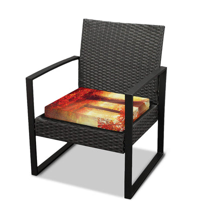 Sunshine Autumn Tree Print Outdoor Seat Cushion Cover