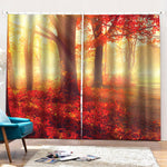 Sunshine Autumn Tree Print Pencil Pleat Curtains