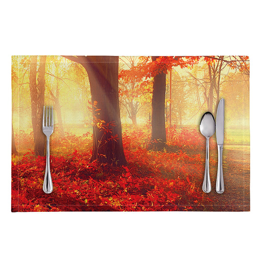 Sunshine Autumn Tree Print Placemat