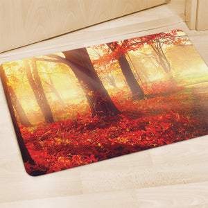 Sunshine Autumn Tree Print Polyester Doormat